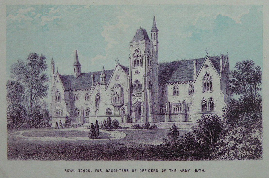 Chromo-lithograph - Royal School for Daughters of Officers of the Army - Bath. - T